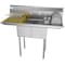 Koolmore 2 Compartment Stainless Steel NSF Commercial Kitchen Prep&Utility Sink w/2 Drainboards SB121610-12B3 - alternate 1